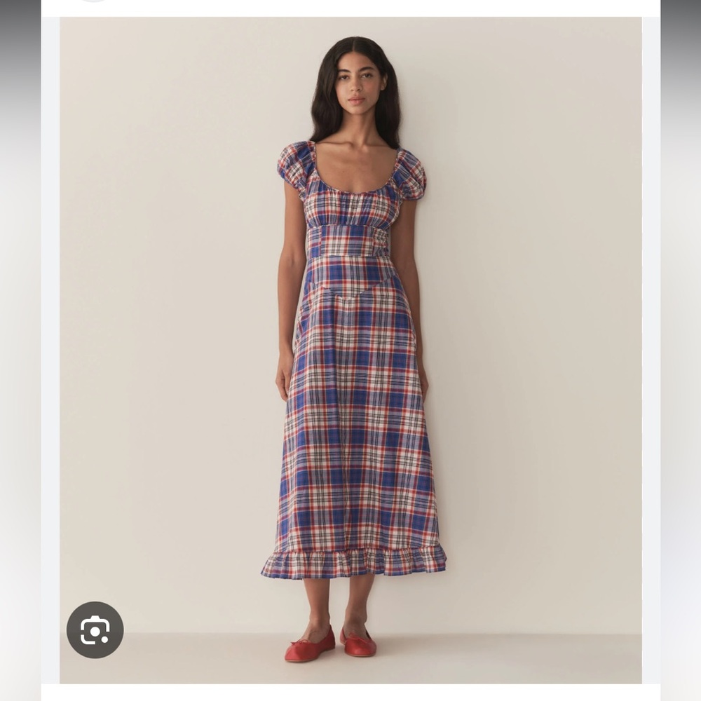 Doen Romona Dress in Cote D’Azur Plaid size large